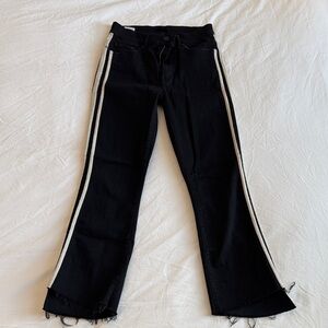 Black Jeans with Stripe Styling